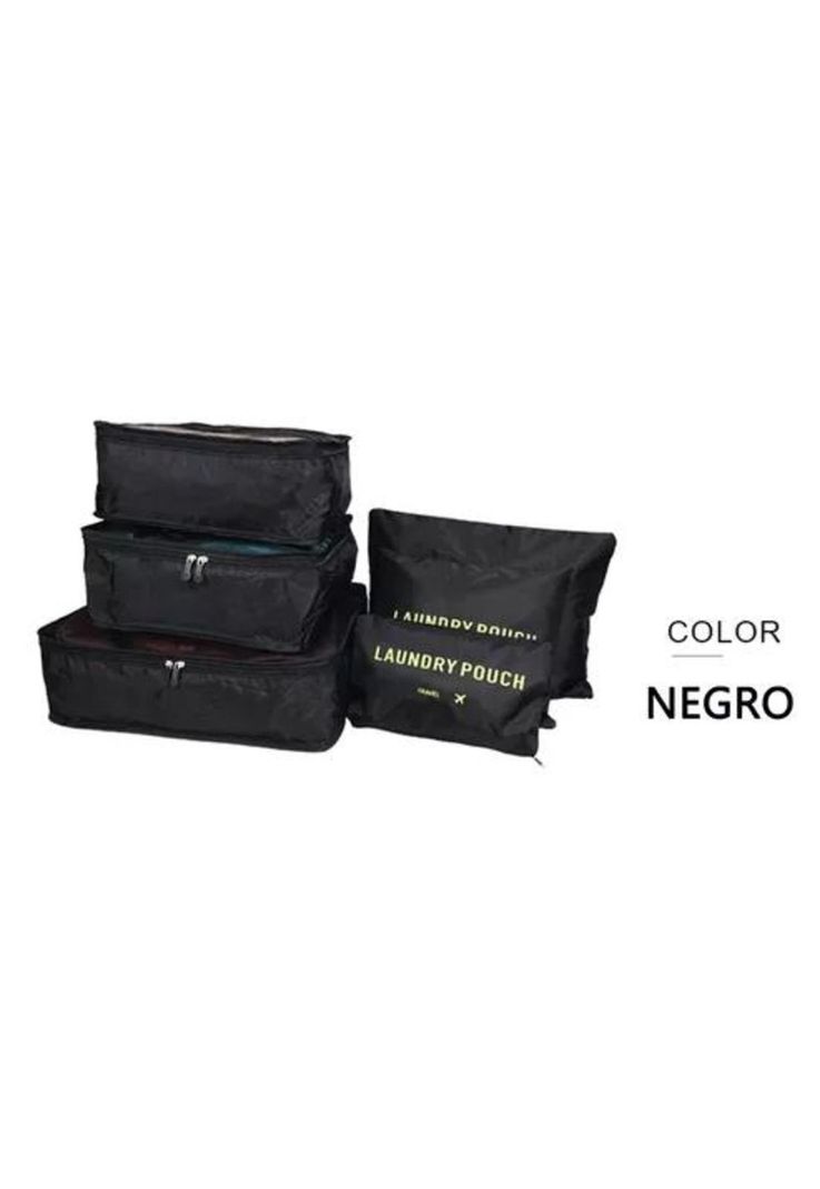 Set de 6 Organizadores de Equipaje de Viaje - Bolsa Ropa Interior - Color Naranja-3