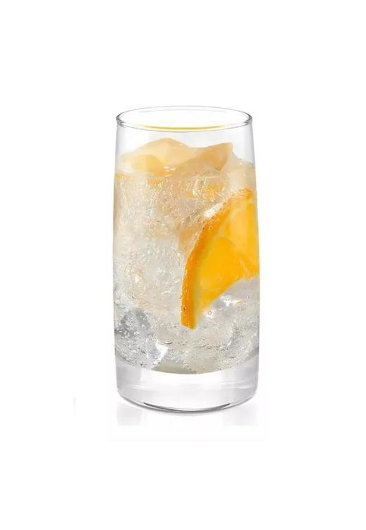 Set 6 Vasos Altos 388cc Toledo Vidrio Cristar Mojitos Bebida Transparente-0