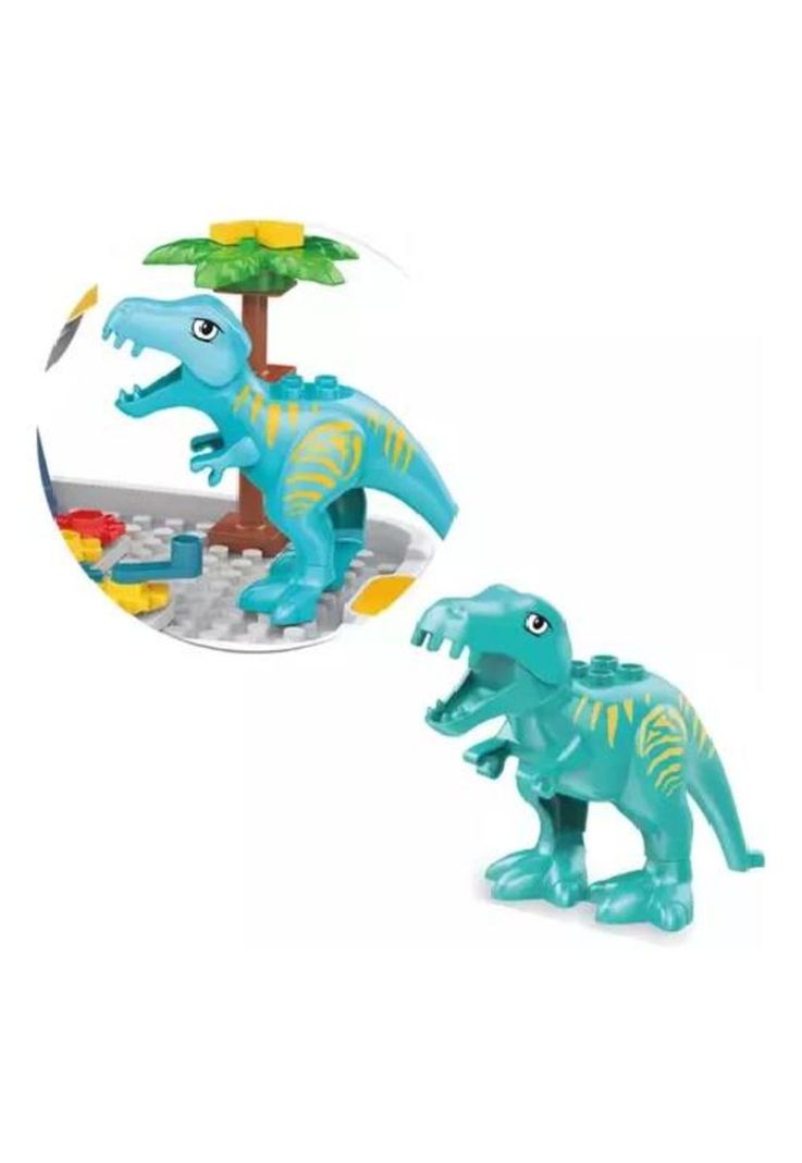 Mesa de Juegos Didáctica - Bloques de Dinosaurios 52 Piezas-5