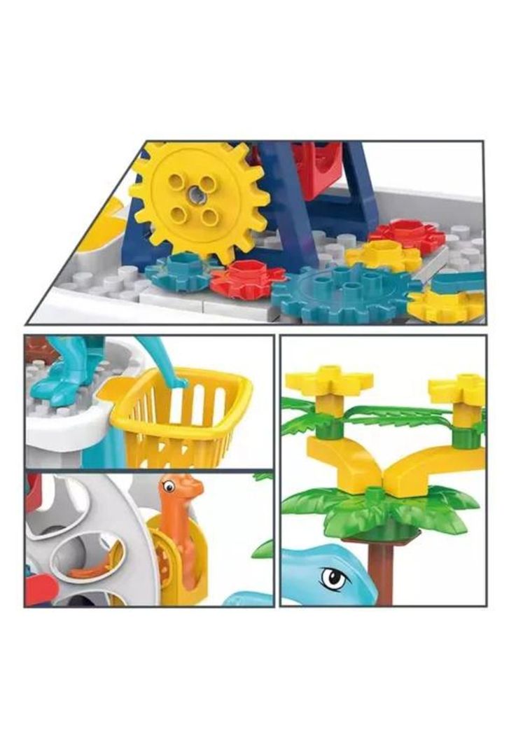 Mesa de Juegos Didáctica - Bloques de Dinosaurios 52 Piezas-7