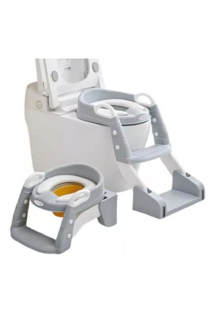 Pelela Asiento Adaptador - Escalera Inodoro WC, 3 en 1, Niños, XL-0