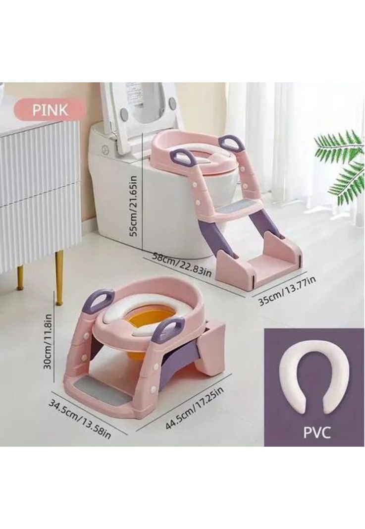 Pelela Asiento Adaptador - Escalera Inodoro WC, 3 en 1, Niños, XL-2