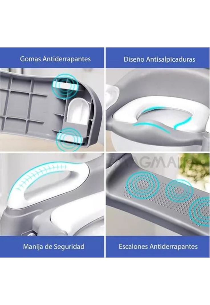 Pelela Asiento Adaptador - Escalera Inodoro WC, 3 en 1, Niños, XL-3