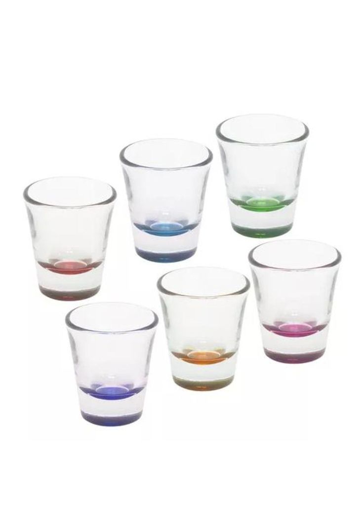Set 6 Vasos Shot Tequila Cortos Vidrio Transparente-1