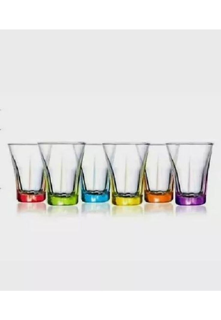 Set 6 Vasos Shot Tequila Cortos Vidrio Transparente-3