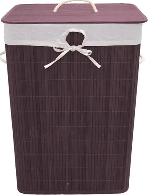 Cesto ropa rectangular bambú chocolate