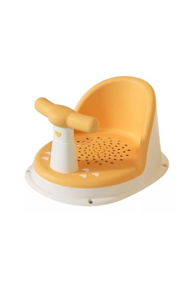 Silla de ducha para bebé, color amarillo-0