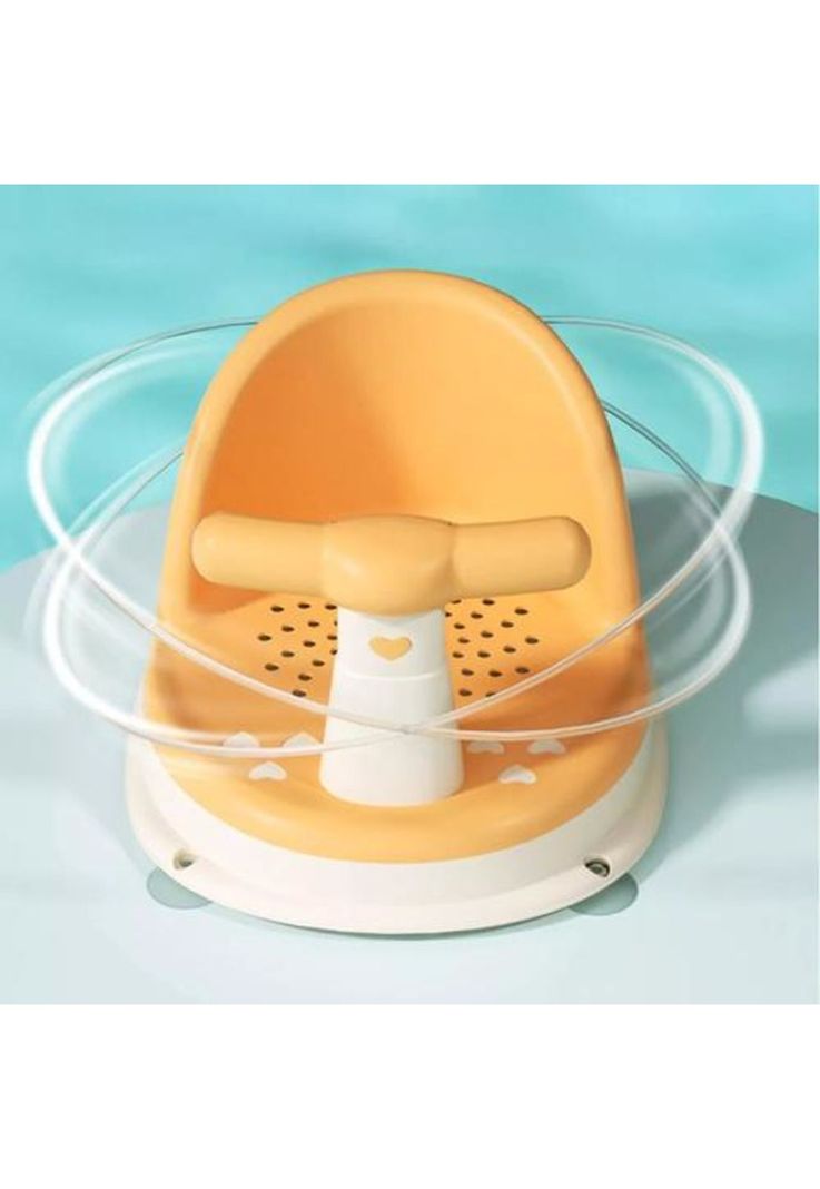 Silla de ducha para bebé, color amarillo-3