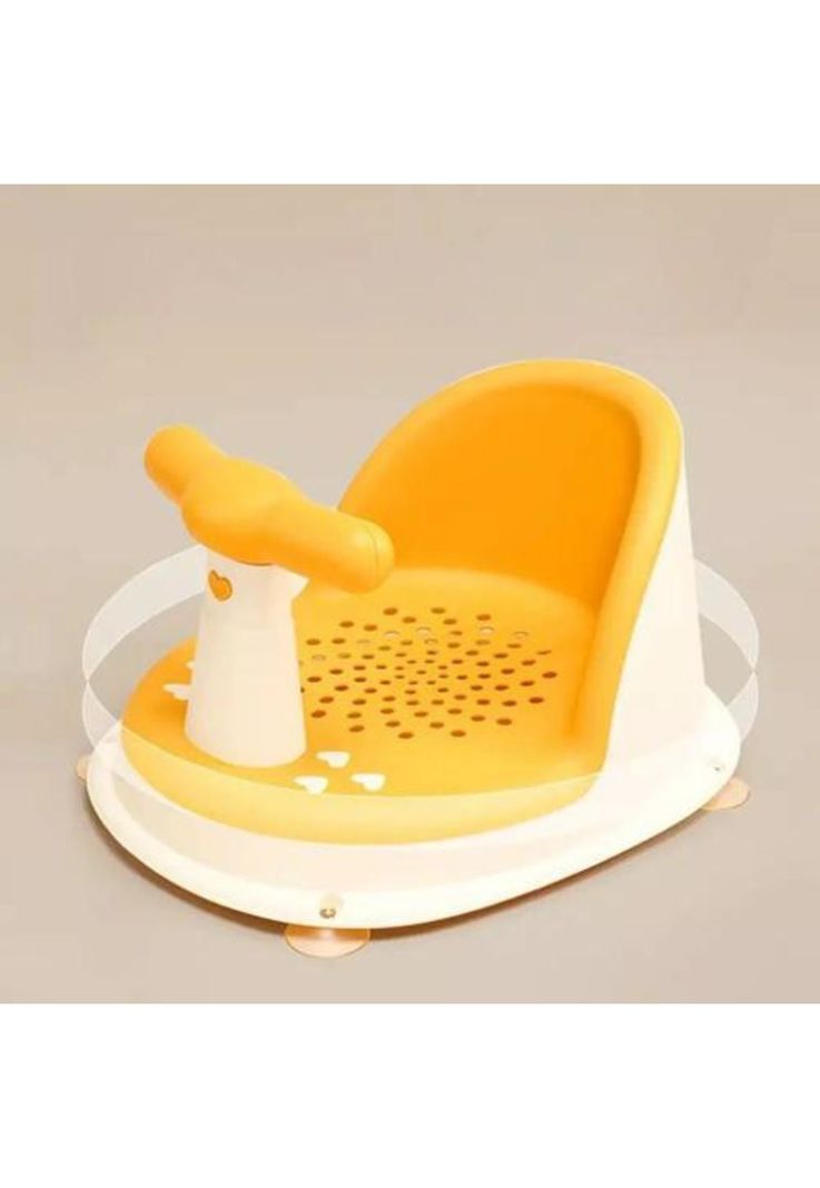 Silla de ducha para bebé, color amarillo-4
