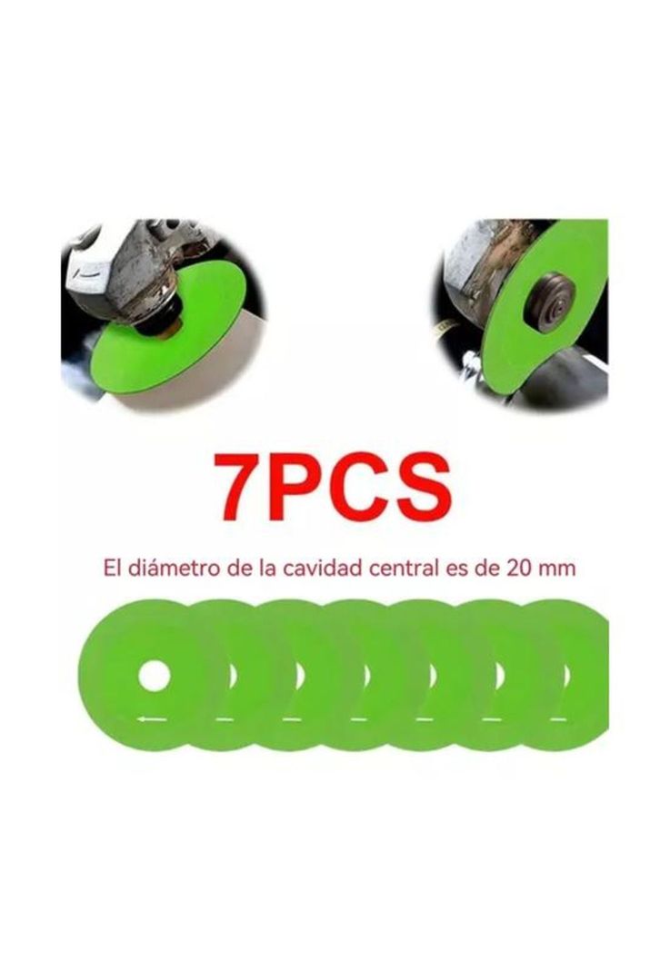 Disco de corte de vidrio para rebarbadora 7 piezas, color gris-2