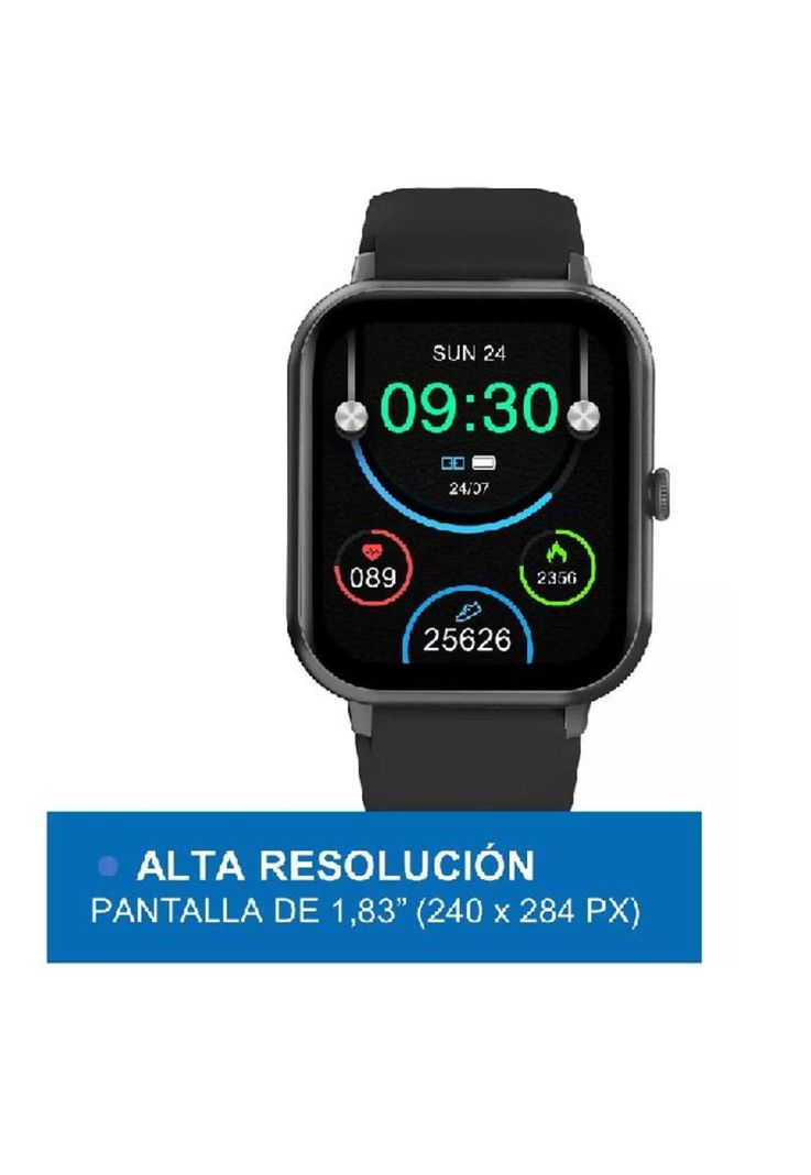 Reloj inteligente smartwatch deportivo color negro-1