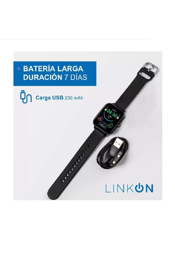 Reloj inteligente smartwatch deportivo color negro-2