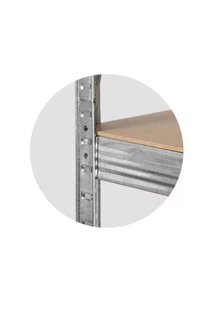 Pack 2 Repisas Industriales Estante Galvanizado Armable 180cm-3