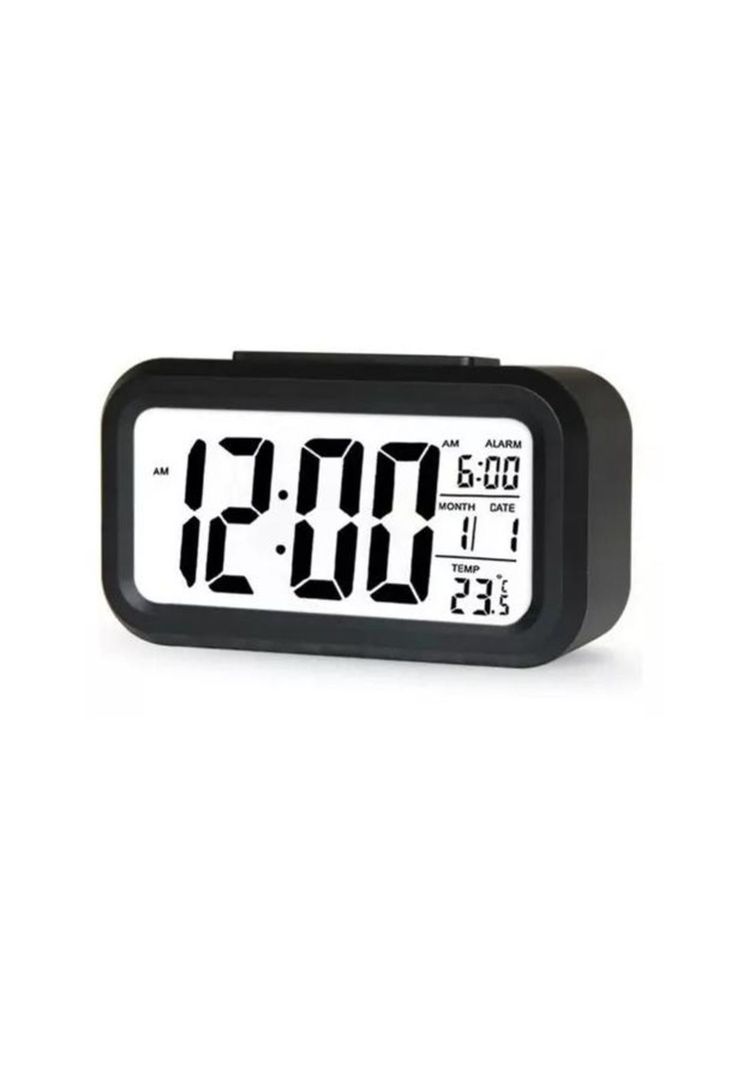 Reloj despertador pantalla led color negro-0