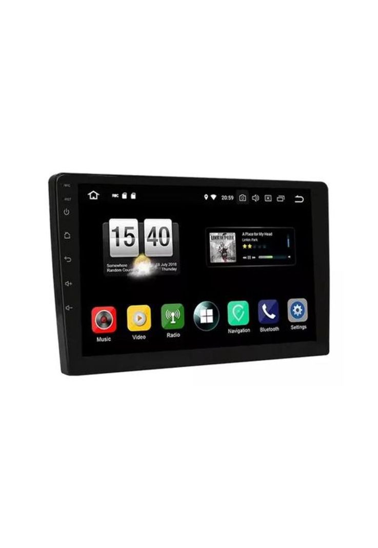 Radio auto Android CarPlay 9" con GPS, 4GB RAM, 32GB ROM, color negro-1