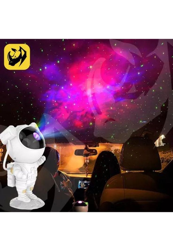 Proyector lámpara LED de galaxia, astronauta, color blanco-3