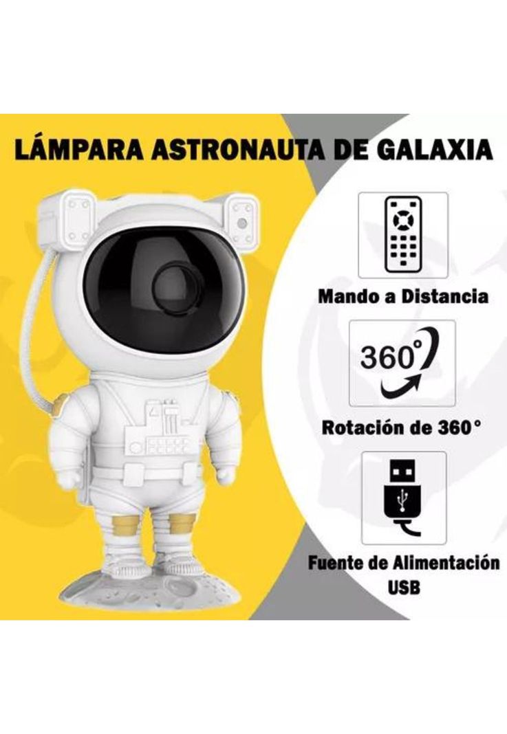 Proyector lámpara LED de galaxia, astronauta, color blanco-4
