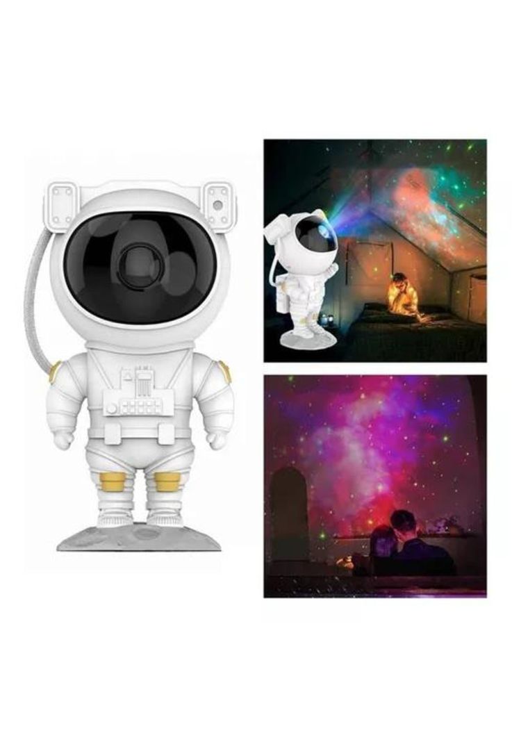 Proyector lámpara LED de galaxia, astronauta, color blanco-5