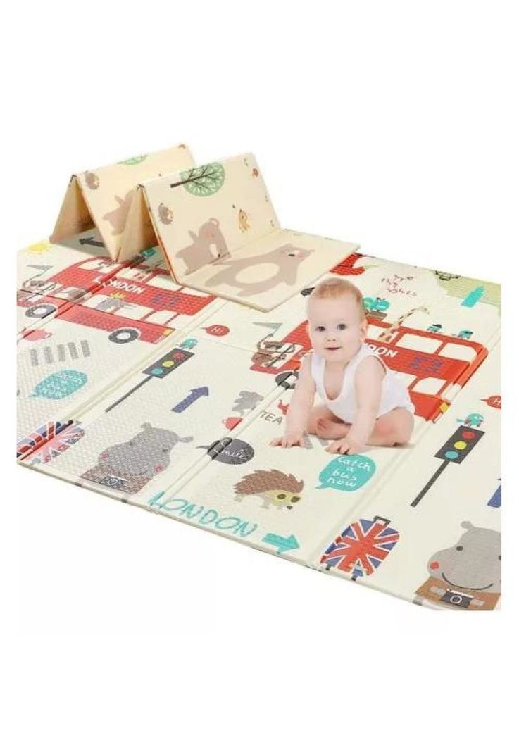Alfombra Antigolpes para Niños - Bebés, Plegable, 200 x 180 cm-0