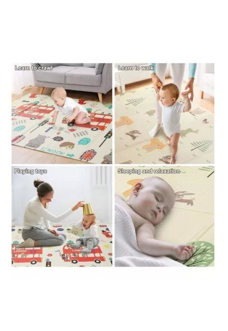 Alfombra Antigolpes para Niños - Bebés, Plegable, 200 x 180 cm-1