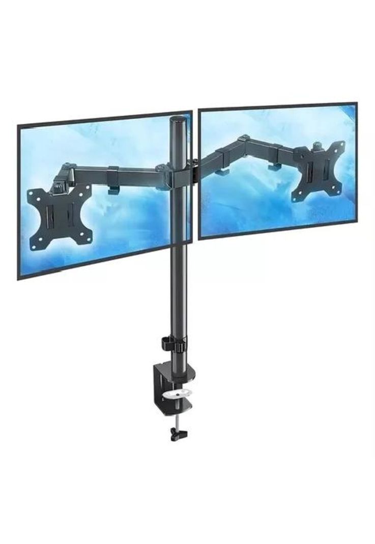Soporte de mesa para monitor doble de 13 a 32 pulgadas-0
