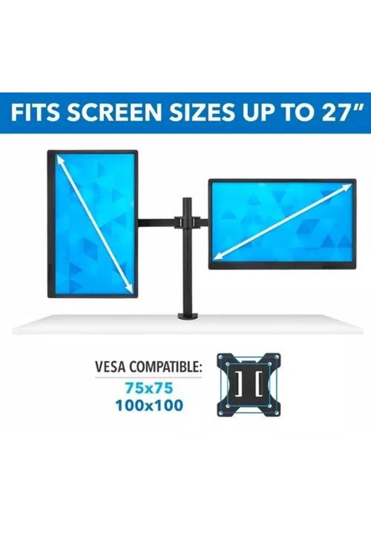 Soporte de mesa para monitor doble de 13 a 32 pulgadas-3