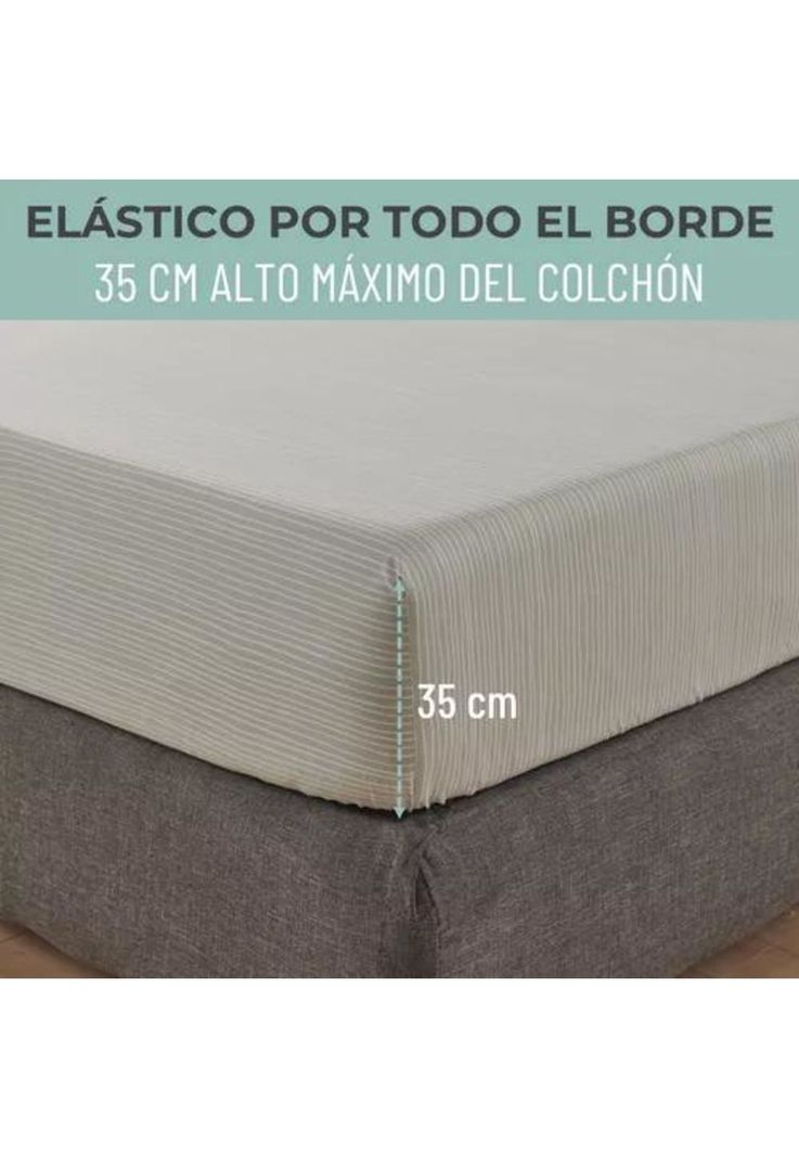 Juego Sábanas Estampadas Ultra Suave + Funda Almohada Sup King Flores Gris-5