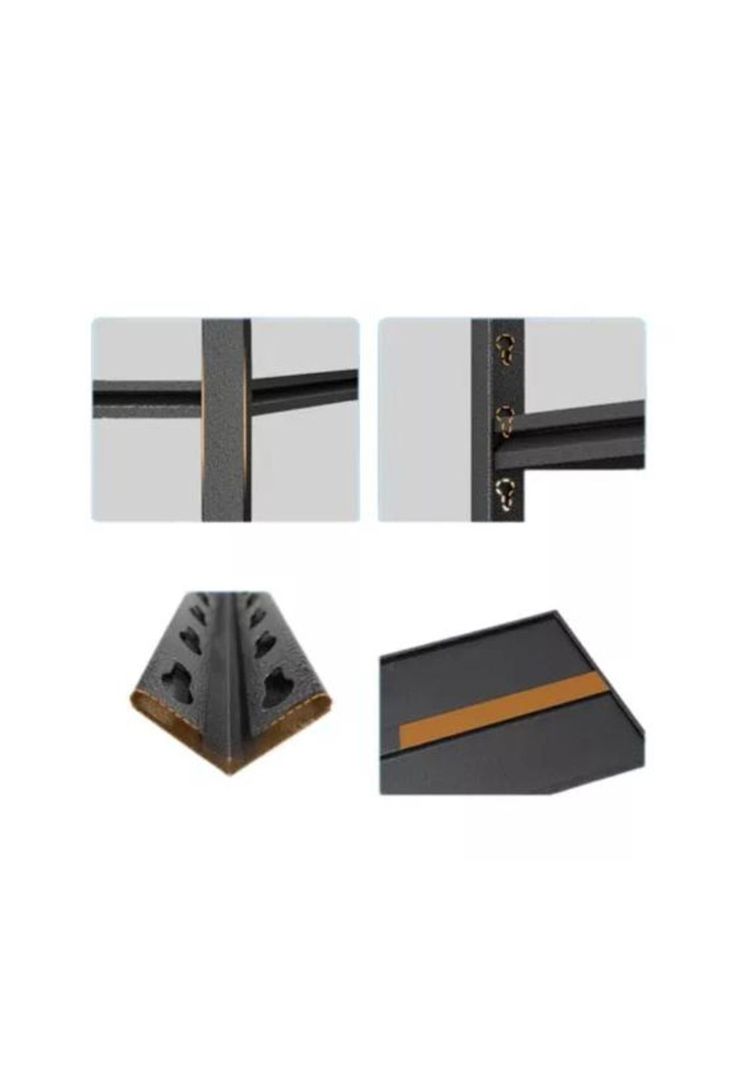 Repisa Metálica Armable 100x30x183cm color Negro-4