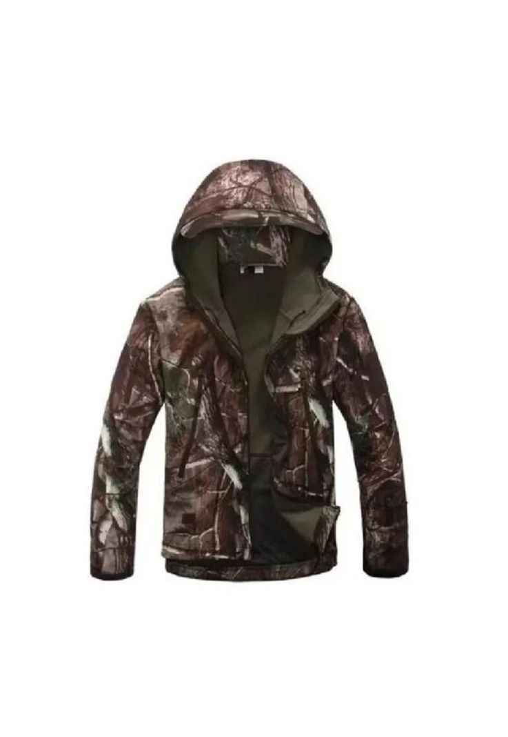 Chaqueta softshell táctica militar con capucha impermeable, talla XL-0