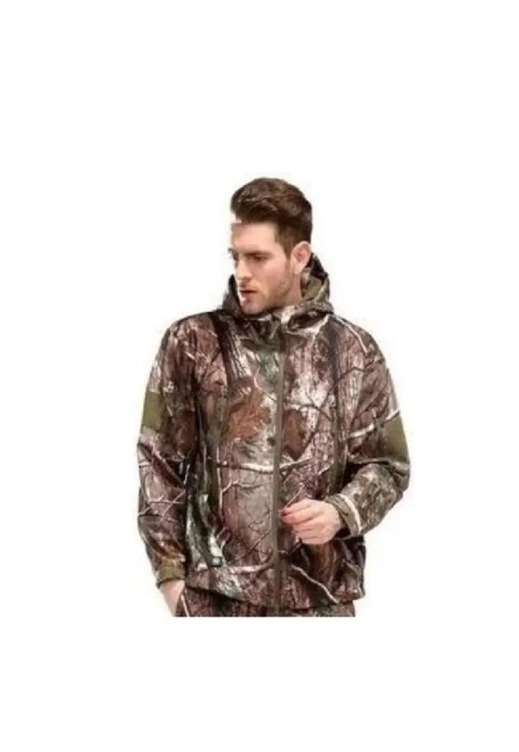 Chaqueta softshell táctica militar con capucha impermeable, talla XL-2