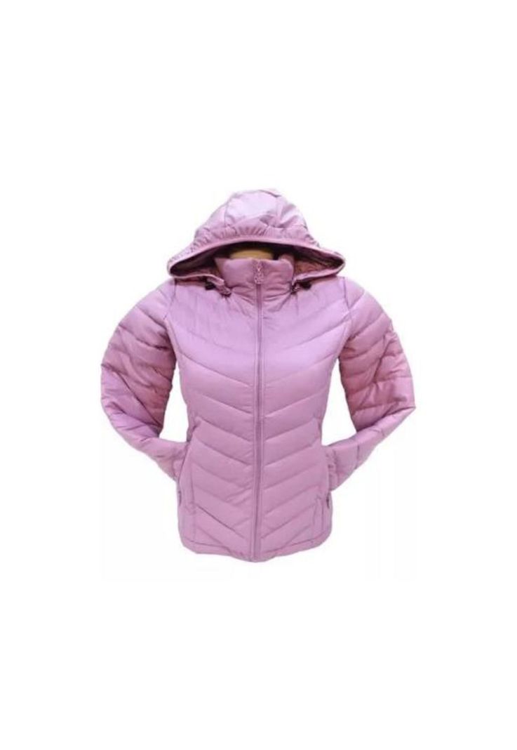 Chaqueta 3/4 Corta Mujer Engomada Térmica, Envío Rápido, Rosa Claro, Talla M-0