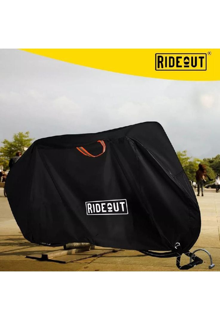 Funda cubre bicicleta moto carpa 100% impermeable 110x200 cm, negro-2