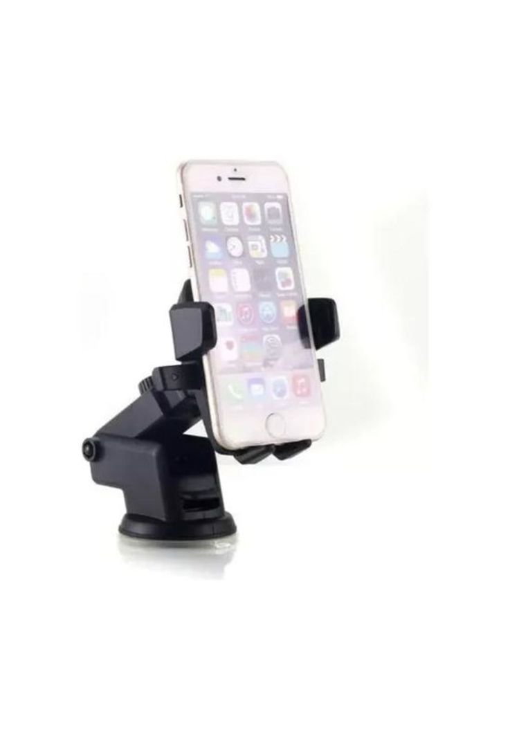 Porta celular GPS para auto, parabrisas ajustable, color negro-3