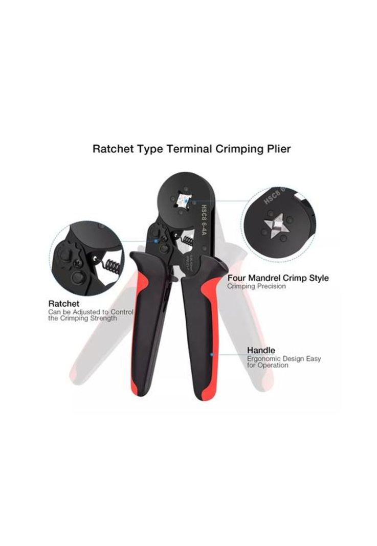 Set alicate crimpador + 1800 terminales, color rojo-2