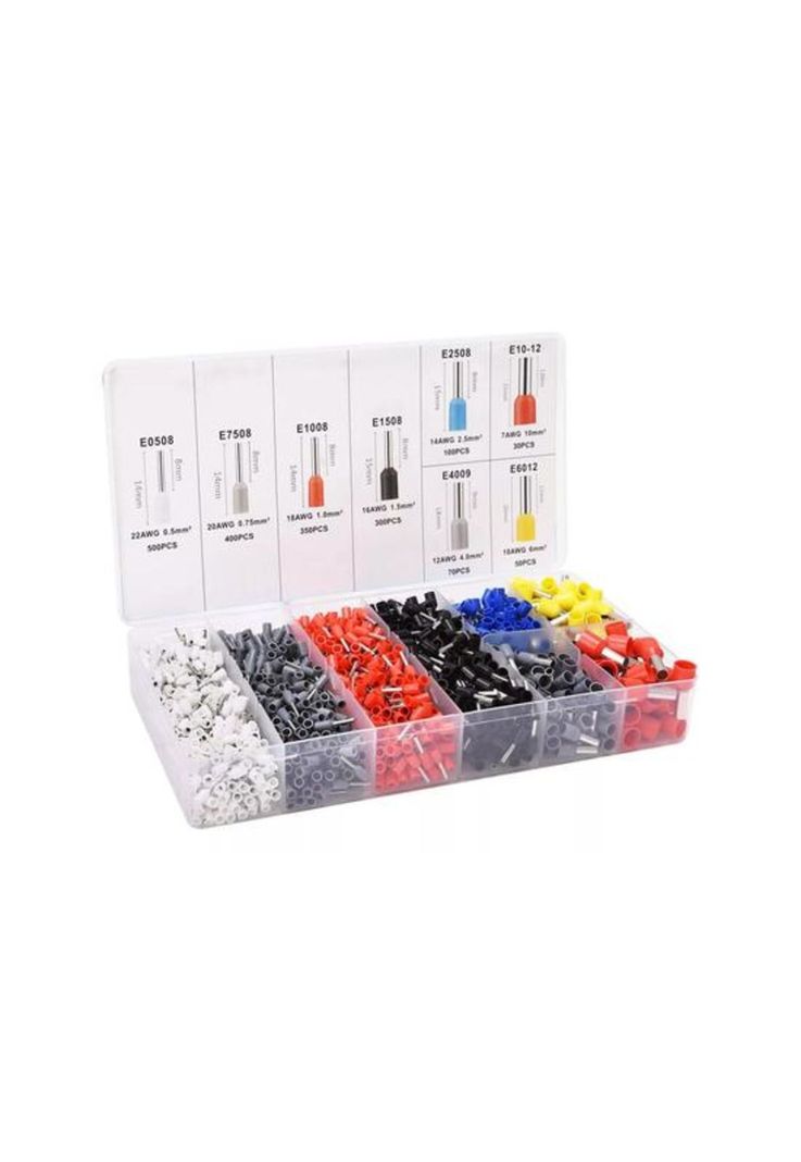 Set alicate crimpador + 1800 terminales, color rojo-5