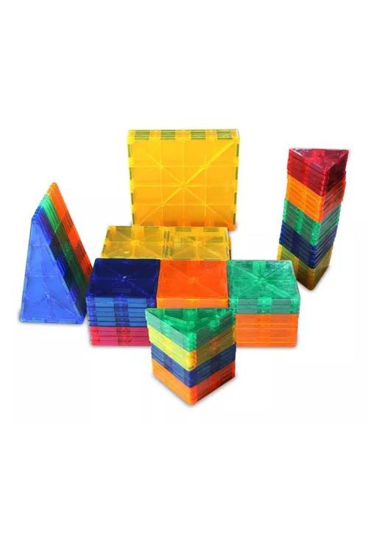 Juguete Didáctico - Bloques Magnéticos Magnetiblock 100 Piezas-2