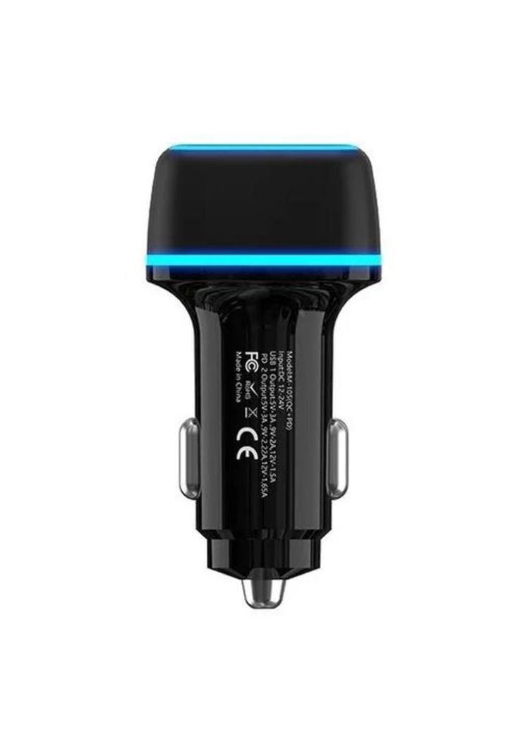 Cargador de teléfono para auto carga rápida negro-0