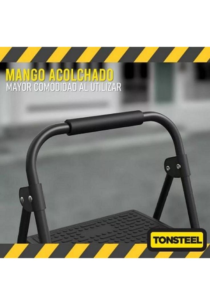 Escalera plegable multiuso 3 peldaños color negro-1