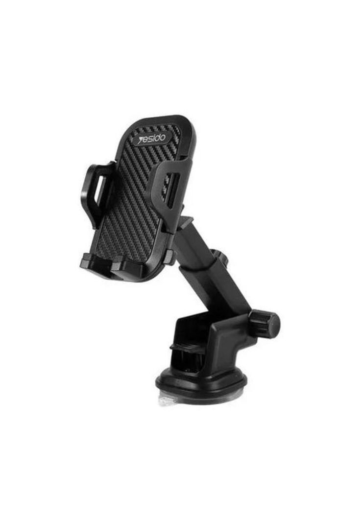 Soporte celular auto, brazo largo, ajustable, color negro-0