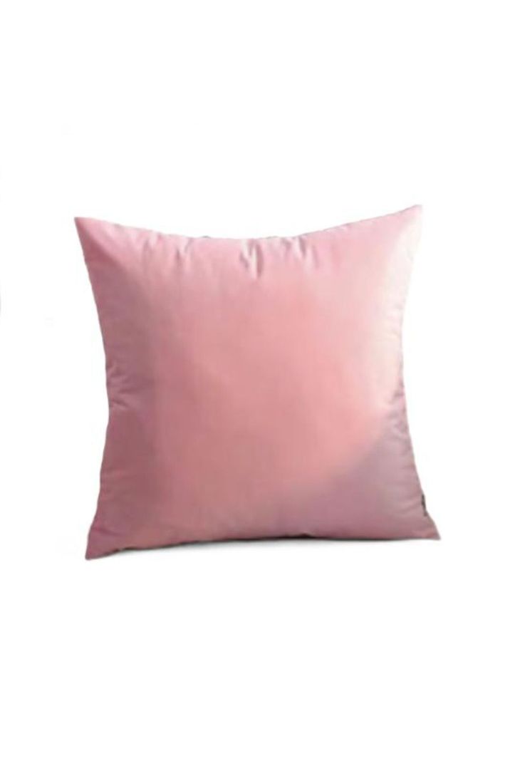 Funda para Cojín Velvet Terciopelo Liso en Variedad de Colores - Rosado-0