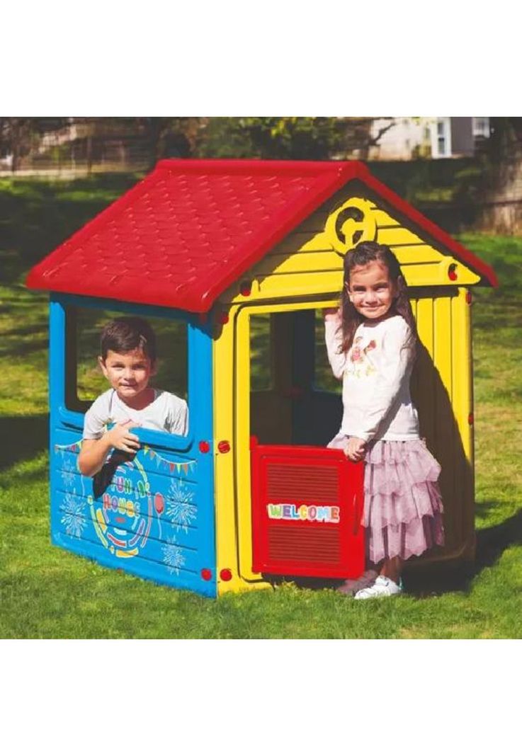 Casa de juegos infantil 100x104x125 cm multicolor-2