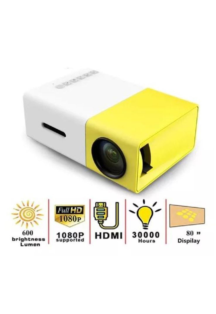 Mini proyector portátil Full HD mini projector T3 amarillo-5