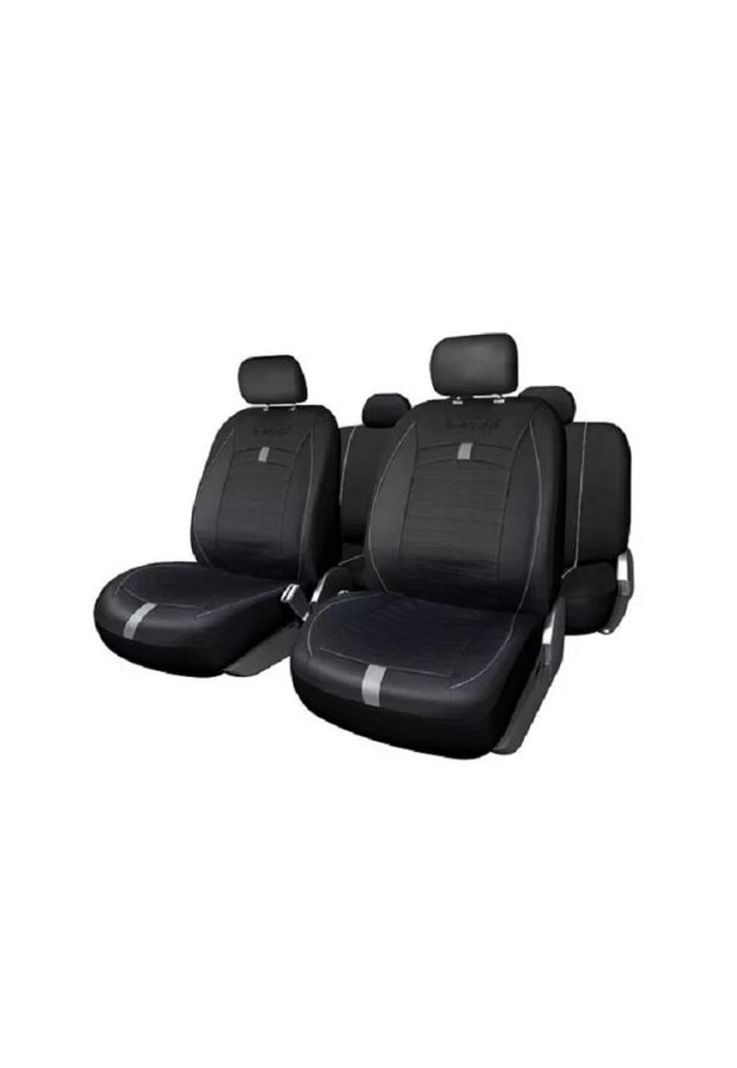 Fundas Cubreasiento B-Equip Ecocuero Universales Negro-0
