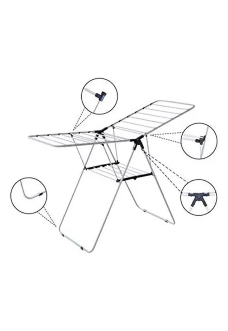 Tendedero plegable 156.5x58.5x95cm Blanco-1