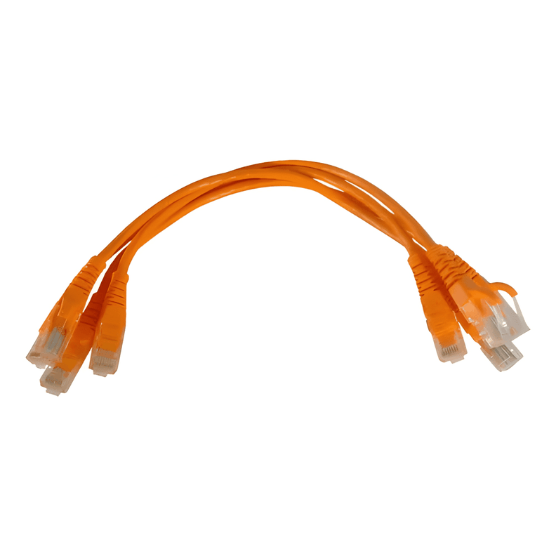 4un 30cm Cat6 Lszh Cable Patch Inyectado 4x Naranjo