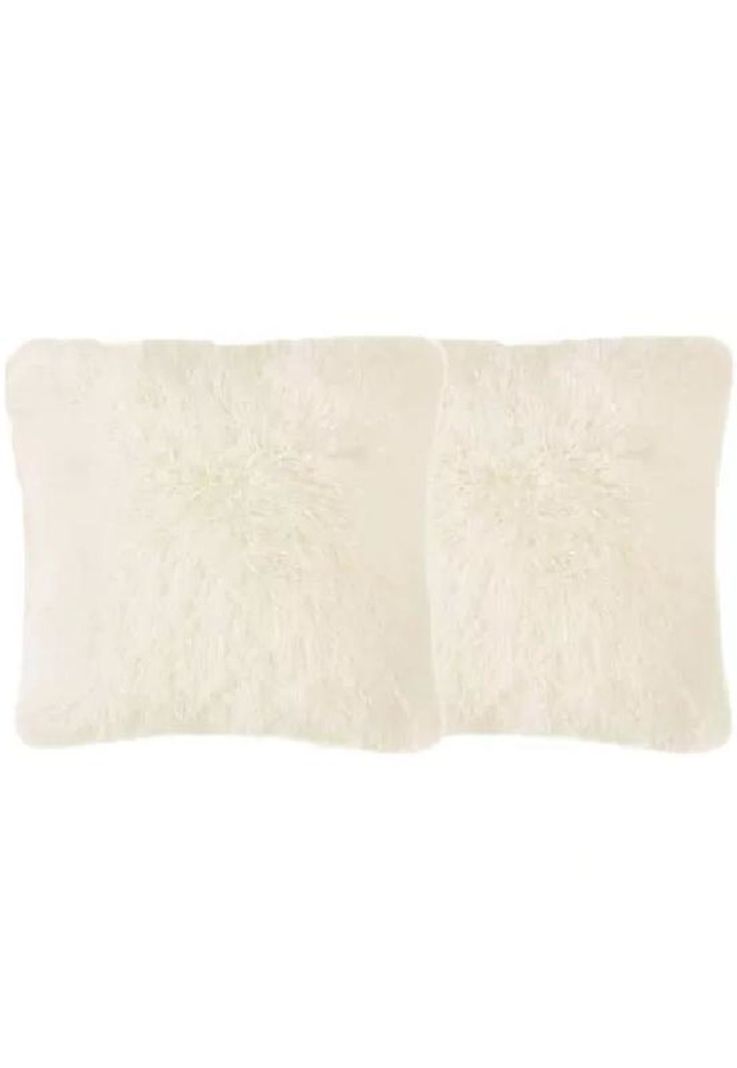 Pack 2 funda peluda decorativa color beige-1