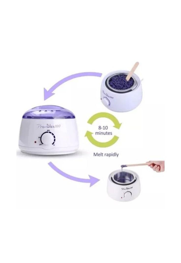 Calentador de cera caliente, olla eléctrica depilación termocera, color blanco-5