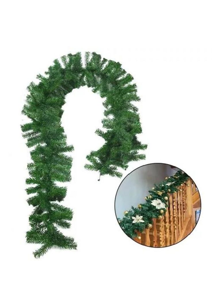 Guirnalda de Navidad abeto colgante decorativa color verde-2