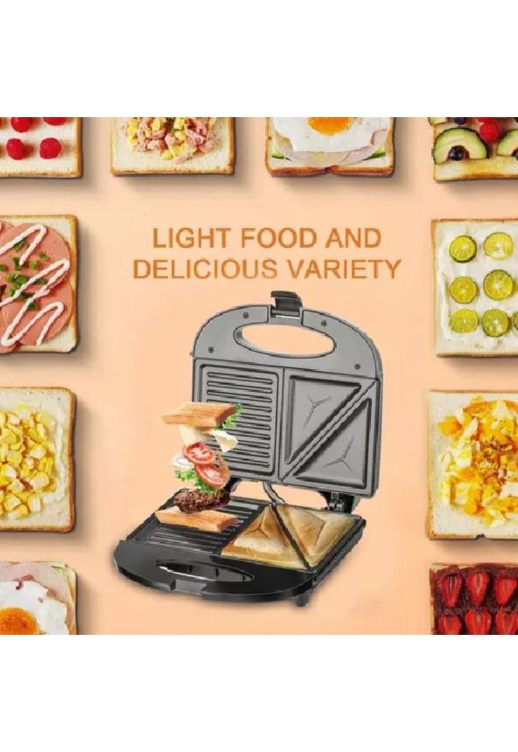 Sandwichera tostadora eléctrica triangular 2 en 1 R212-4