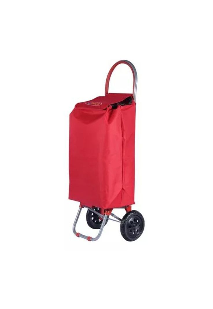 Carrito de compras plegable 35 litros color rojo-0